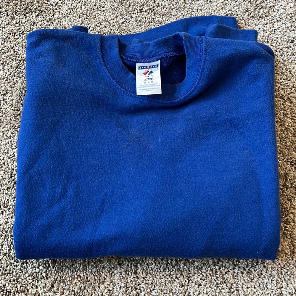 royal blue crewneck sweatshirt